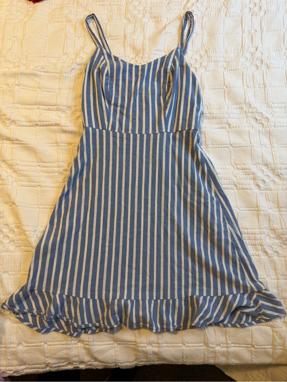 Old Navy | Dresses | Old Navy Blue And White Textured Stripe Dress